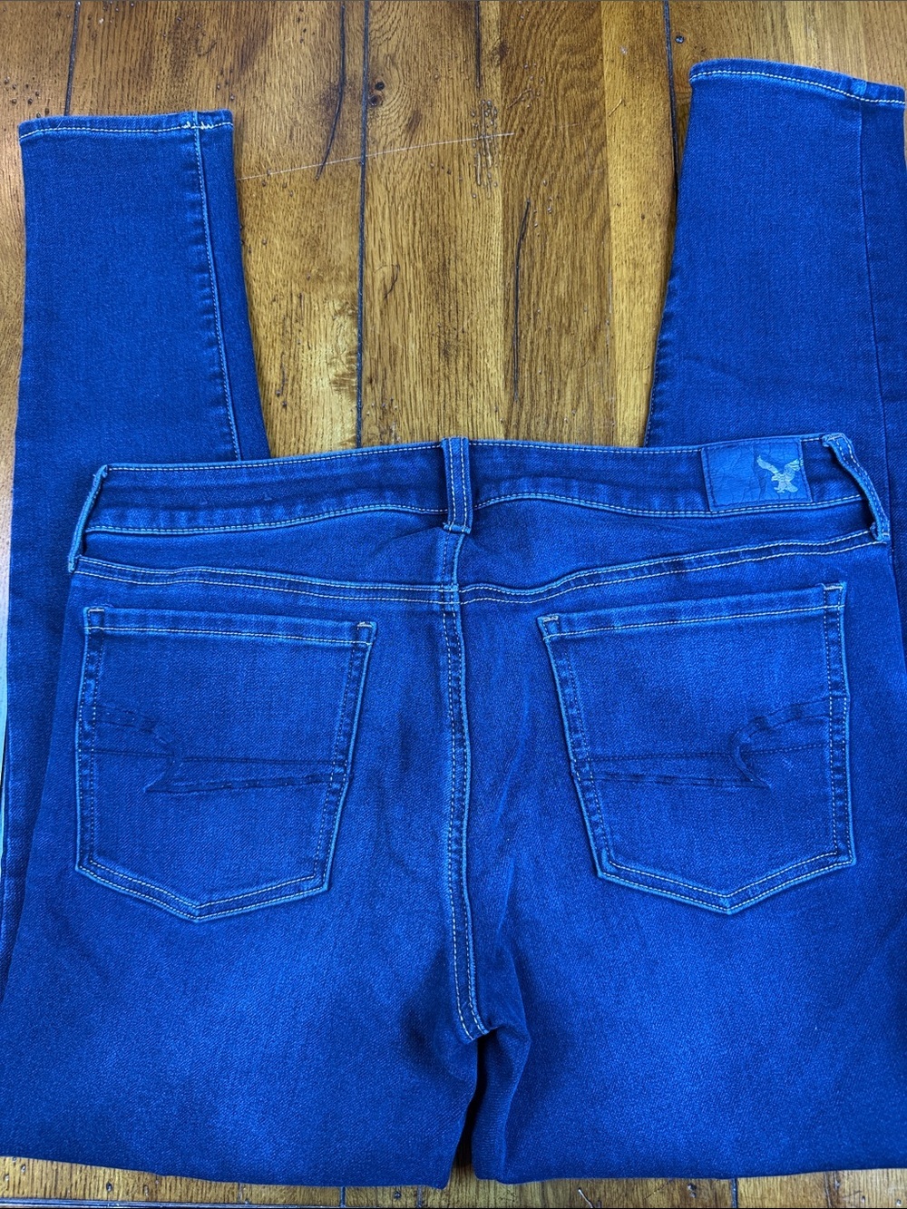 American Eagle Super Stretch Blue Skinny Jeans Size 12R